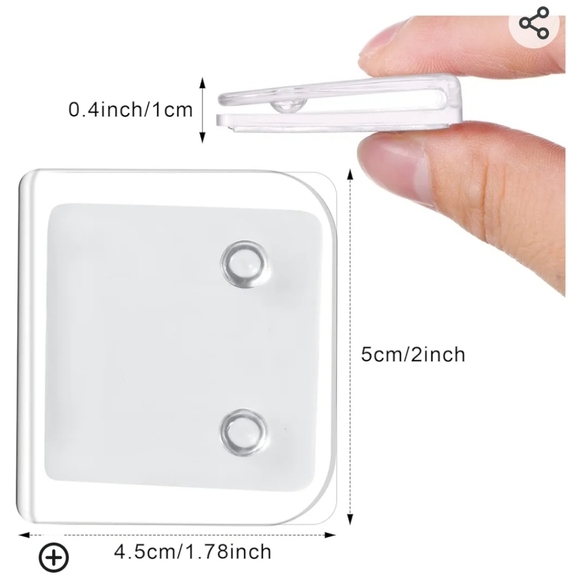 Yalikop Shower Curtain Clips Shower Splash Guard Holder Clear Adhesive Windproof - Picture 4 of 4